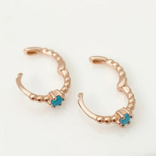 Load image into Gallery viewer, Athena Turquoise Huggies