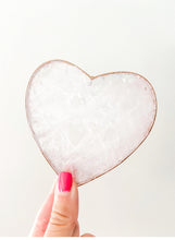 Load image into Gallery viewer, Clear Quartz Heart Coaster