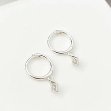Load image into Gallery viewer, Charlotte Huggie Earrings - Silver