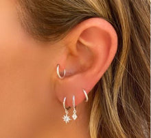 Load image into Gallery viewer, Charlotte Huggie Earrings - Silver