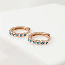 Load image into Gallery viewer, Shai Turquoise Huggies