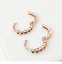 Load image into Gallery viewer, Shai Turquoise Huggies