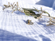 Load image into Gallery viewer, Silver Druzy Crescent Moon