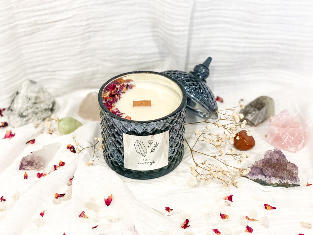 Mystery Crystal Candle - Vanilla, Patchouli & Sandalwood
